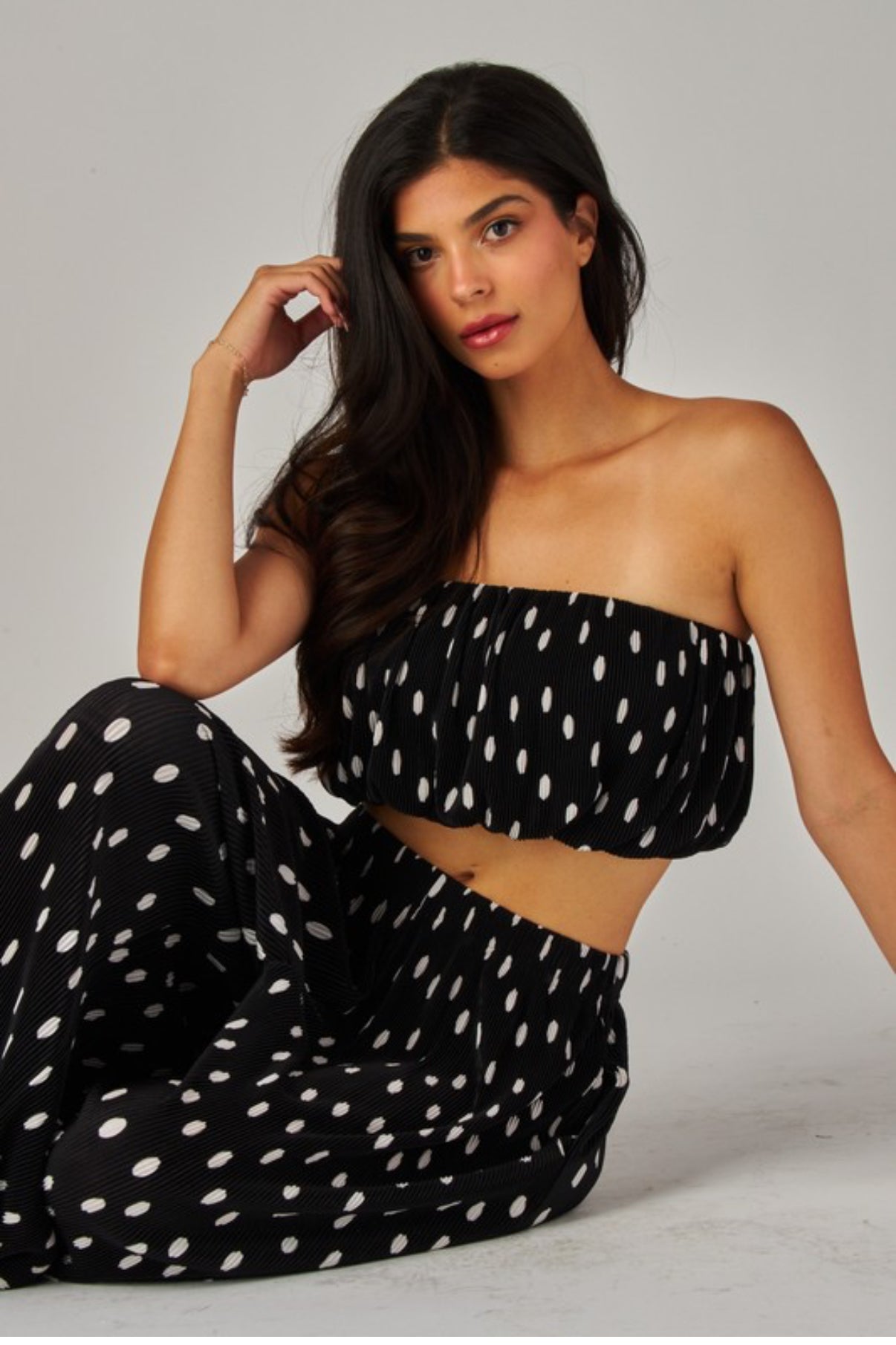 Dot crop top