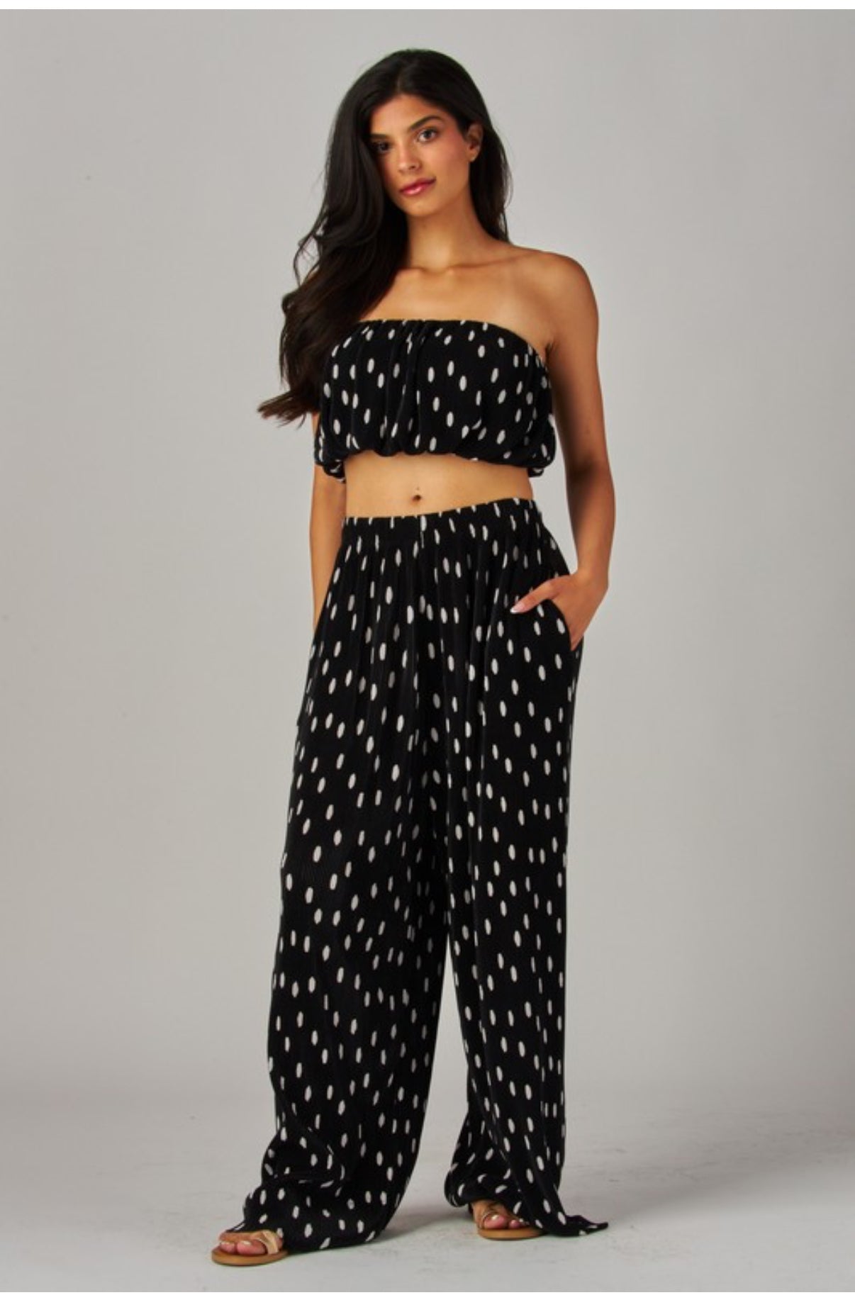 Dot crop top