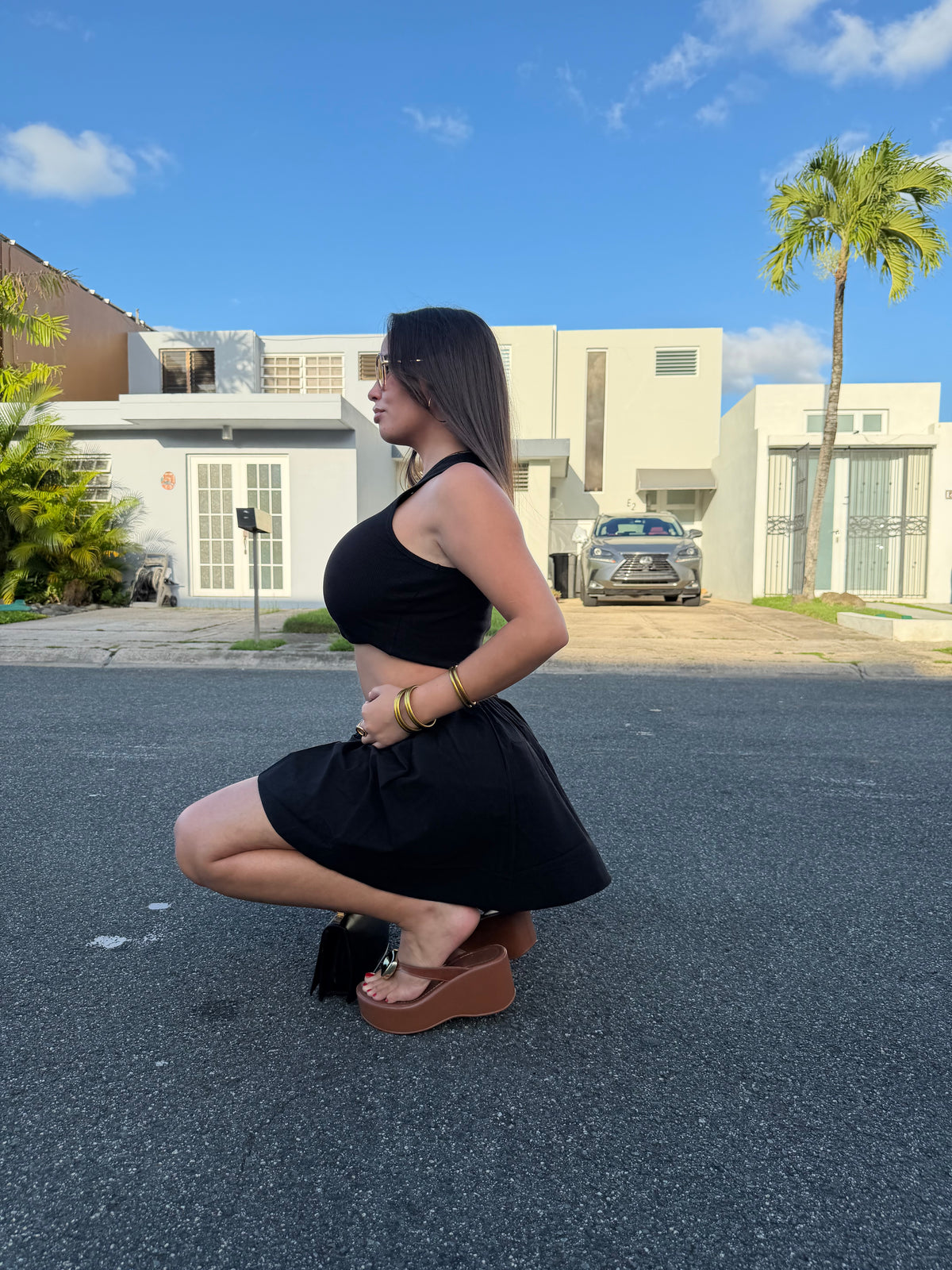 Set Black Sport Skirt