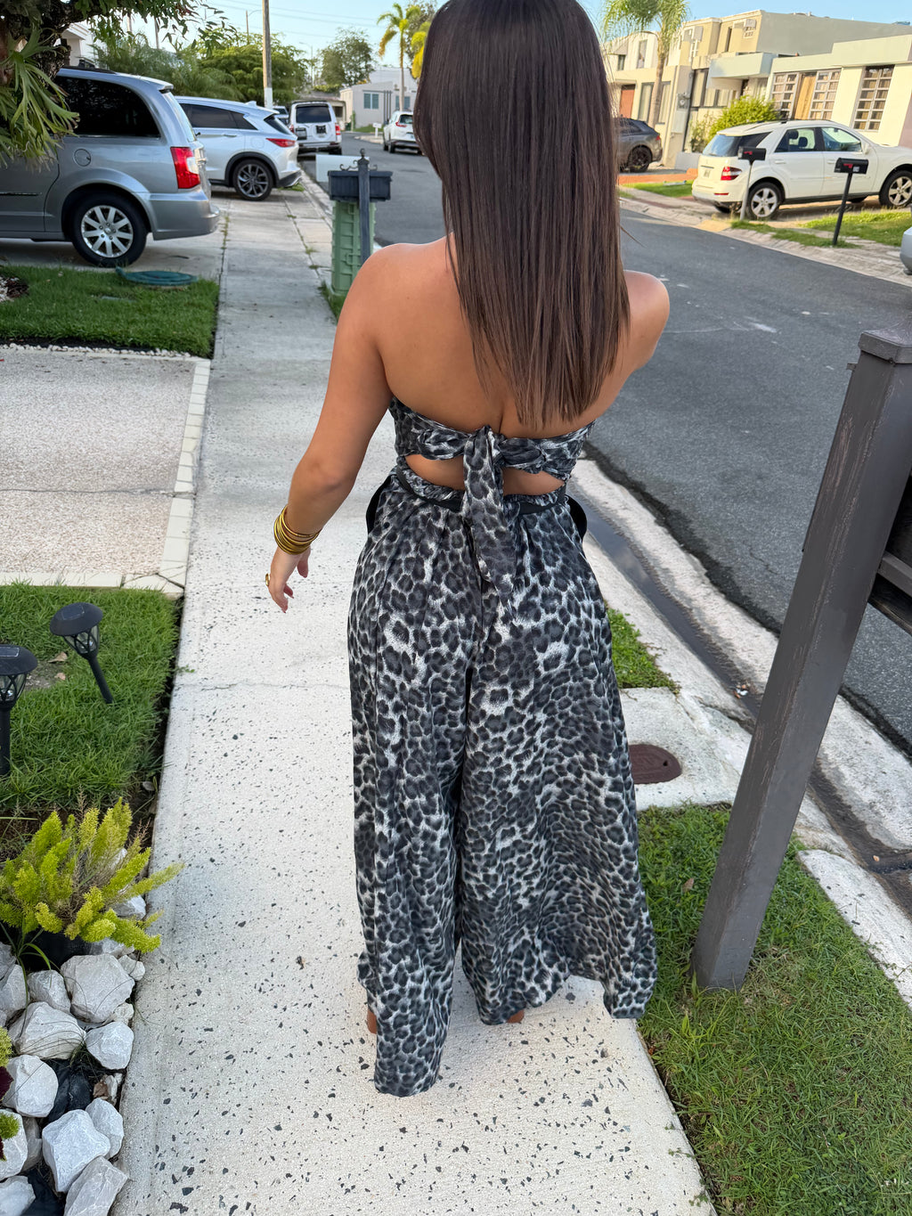 Jumpsuit Leopard Black