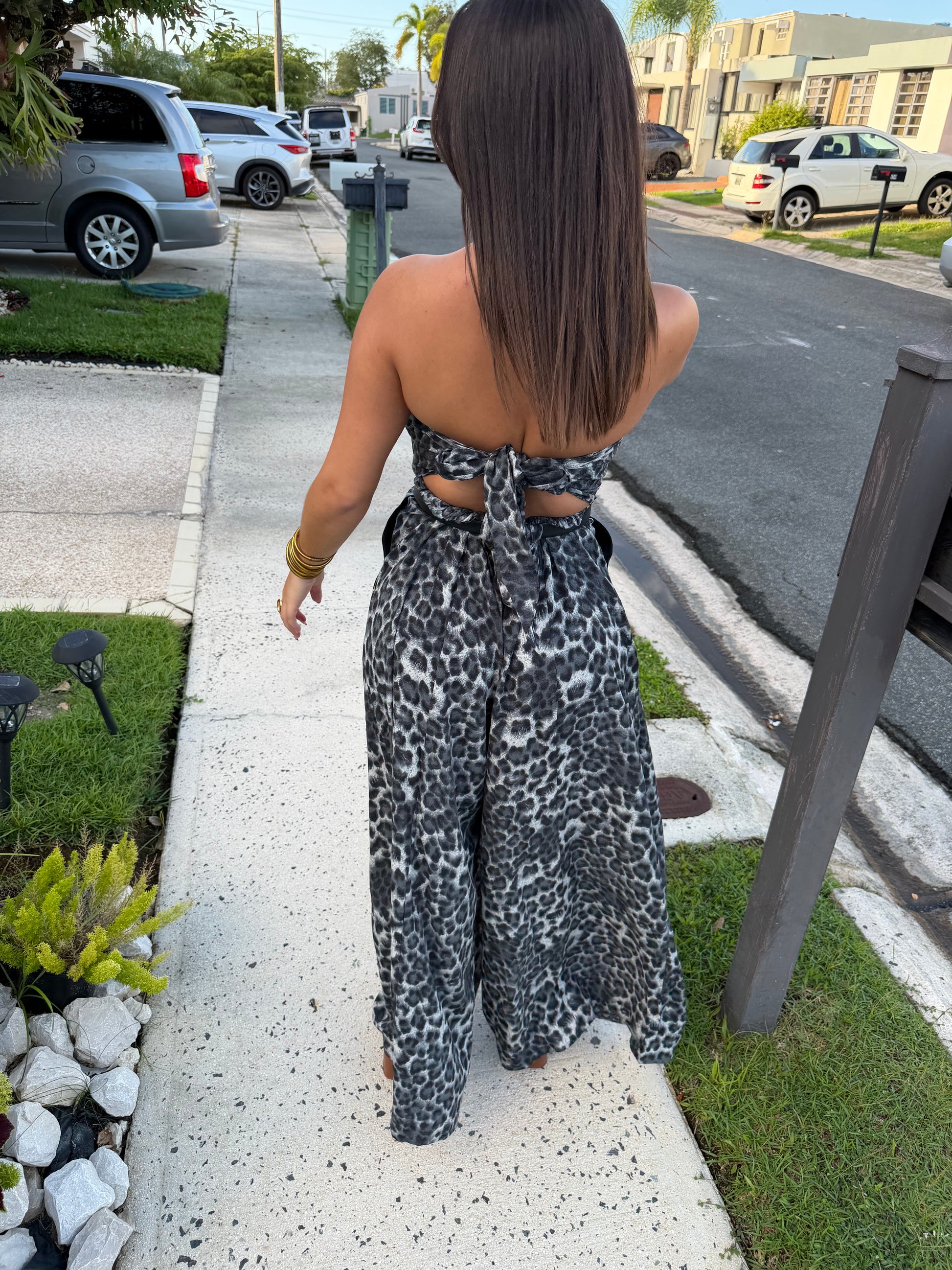 Jumpsuit Leopard Black